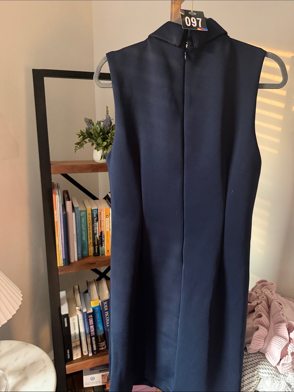 Donna Ricco Navy Blue Sleeveless Double-Breasted Blazer Dress Size 12 - Picture 3 of 3